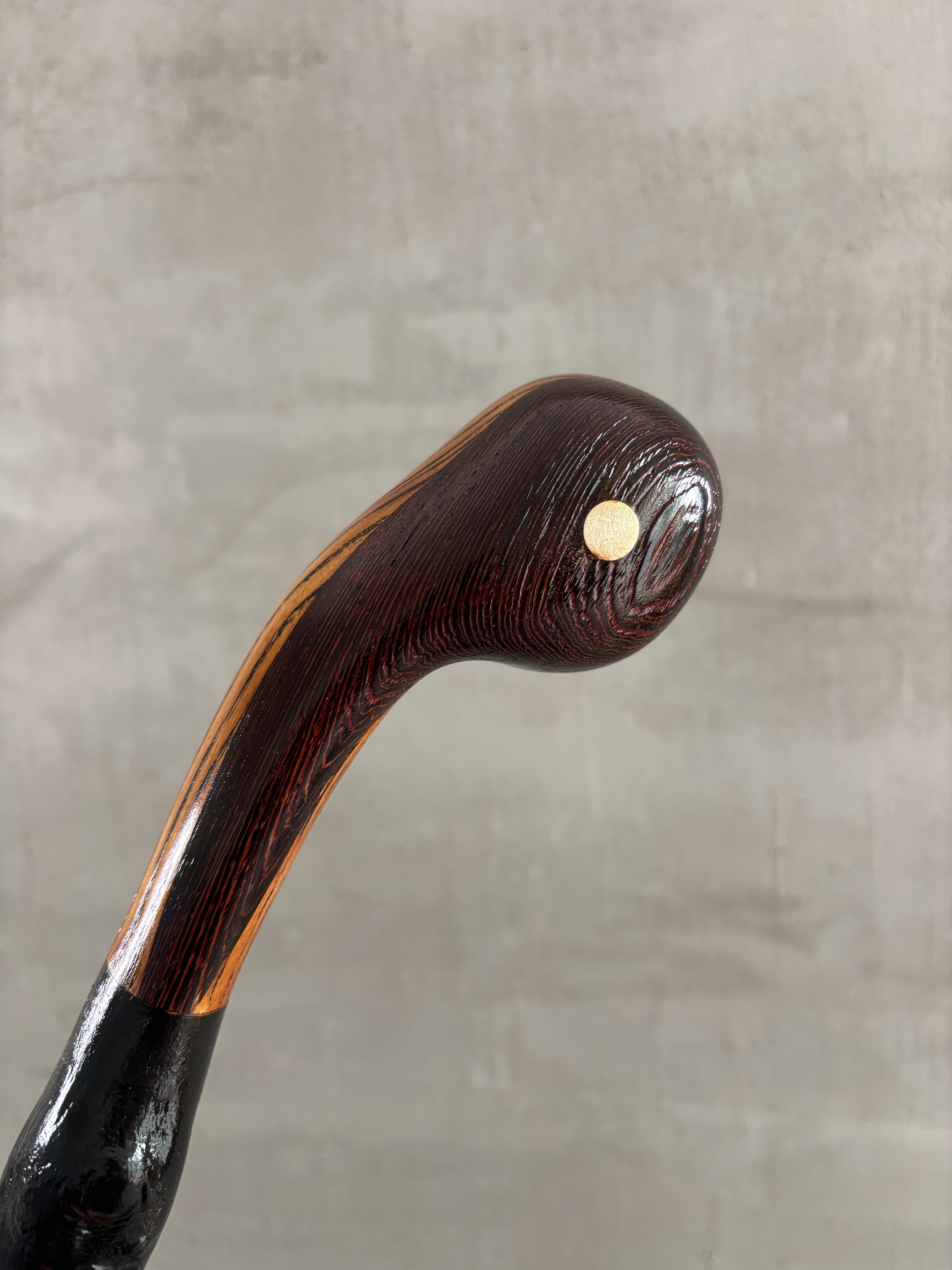 Curly Ash Laminated Wenge Knob
