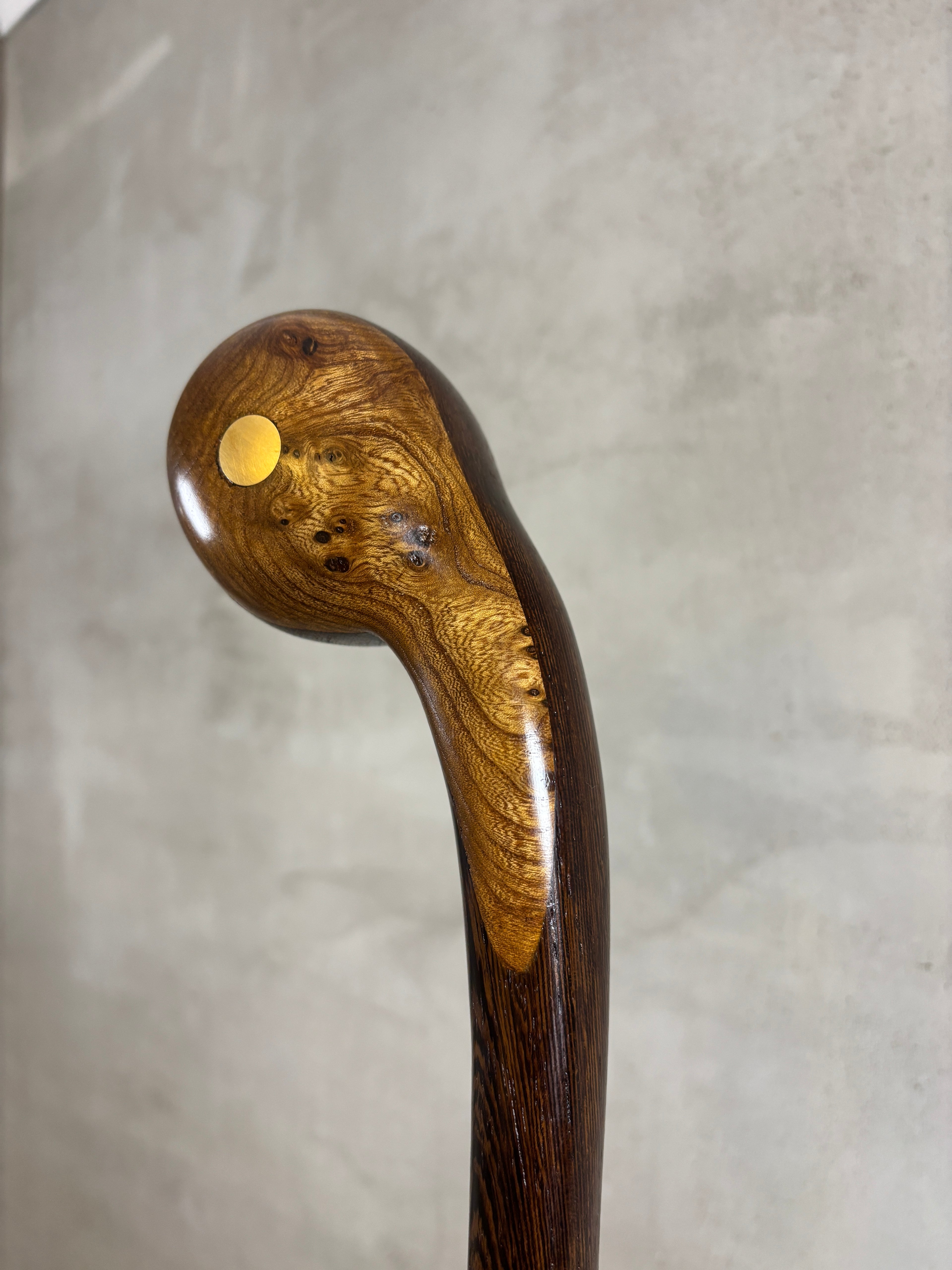 Wenge & Elm Burl Walking Stick