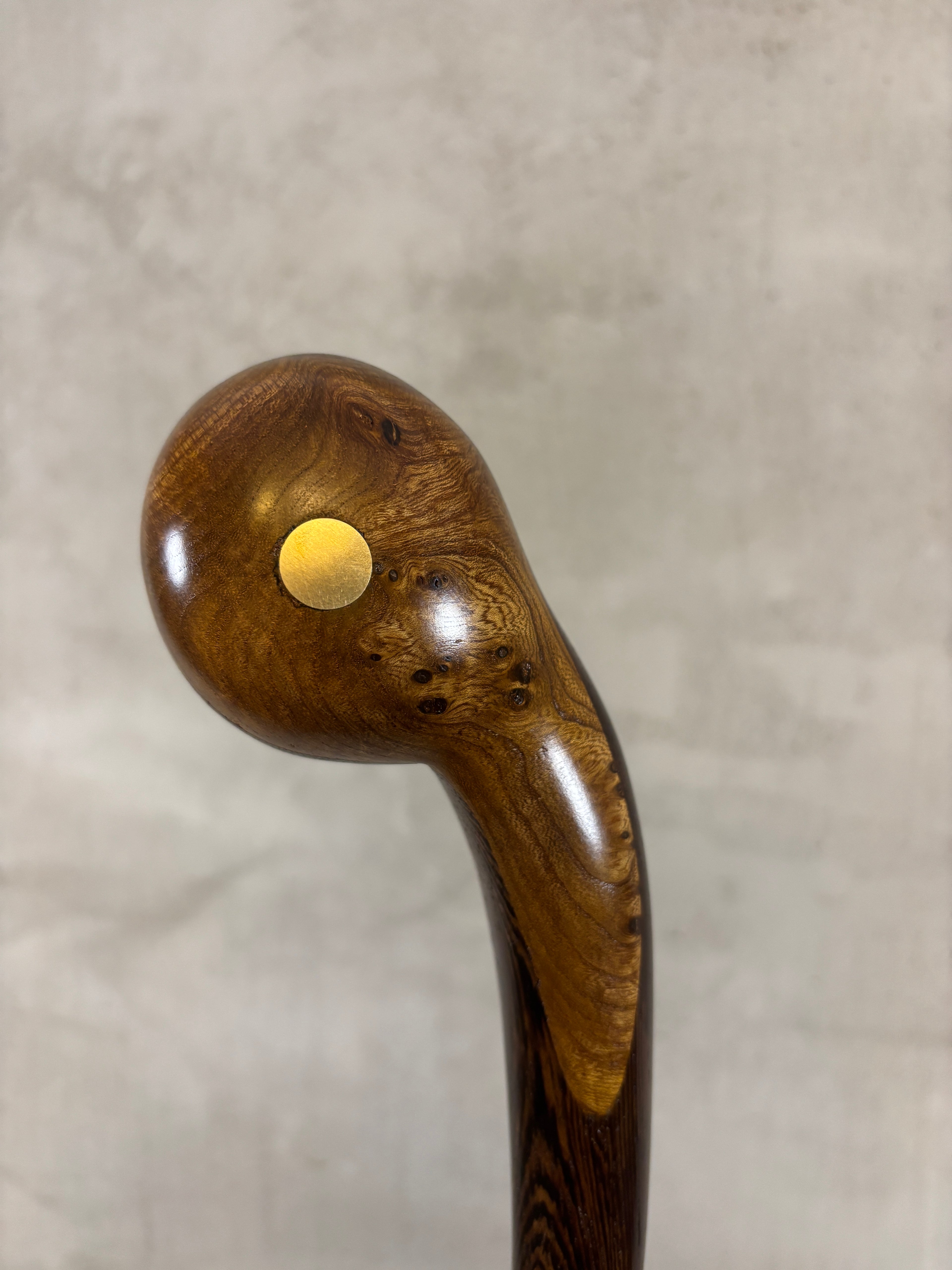 Wenge & Elm Burl Walking Stick