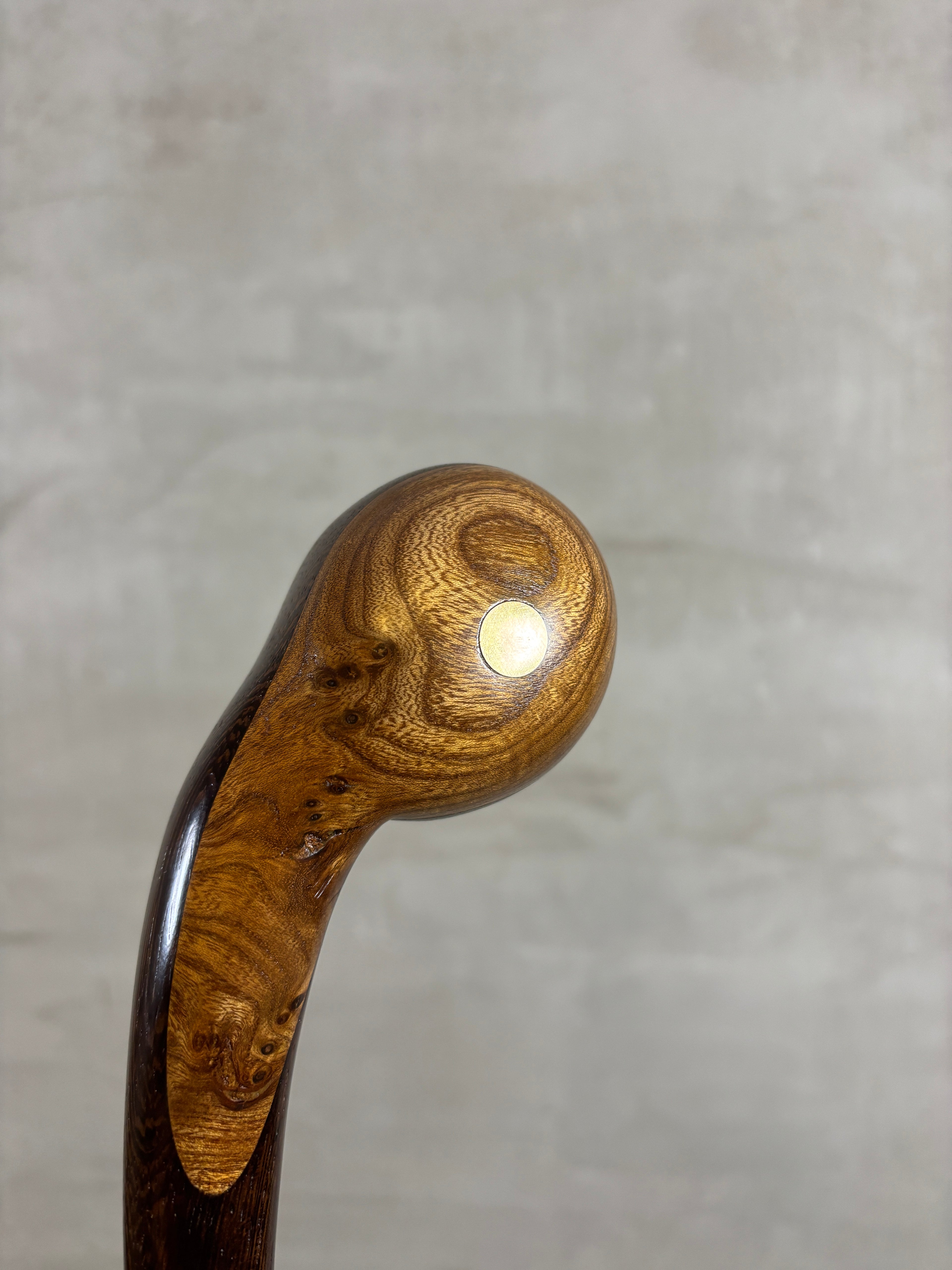 Wenge & Elm Burl Walking Stick